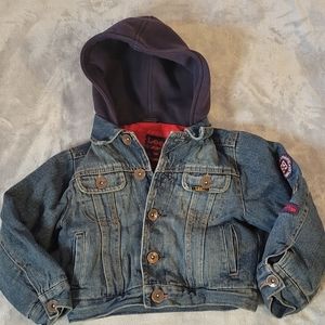 Toddler Lee denim jacket with hood